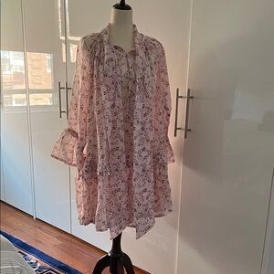 Floral Pink Ruffle Dress